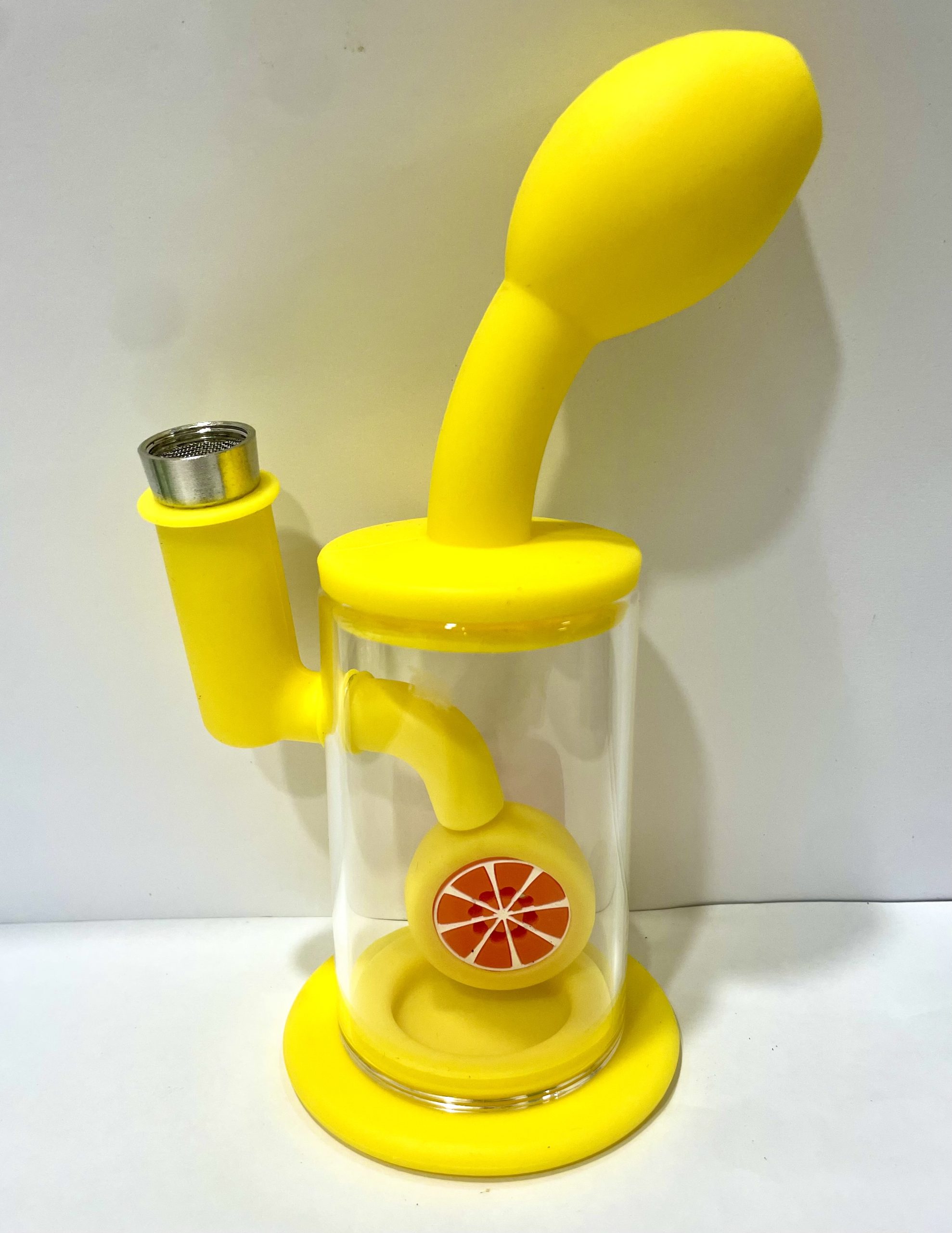 Silicone Glass Diffuser Bong - Mellow Yellow - 17cm | calpernia ...